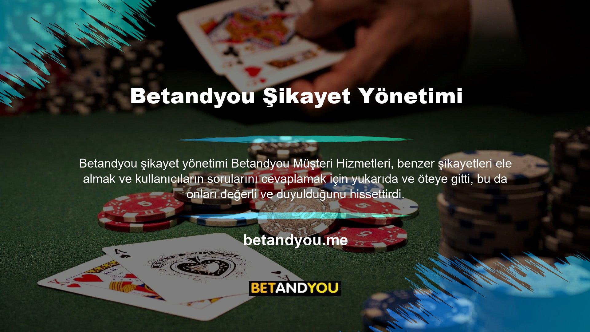 Betandyou Müşteri Hizmetleri, çözümler almak, araştırmak, dinlemek, çözümler üretmek ve bunları kullanıcılara iade etmek için bir yöntem ve uygulamayı temsil eder